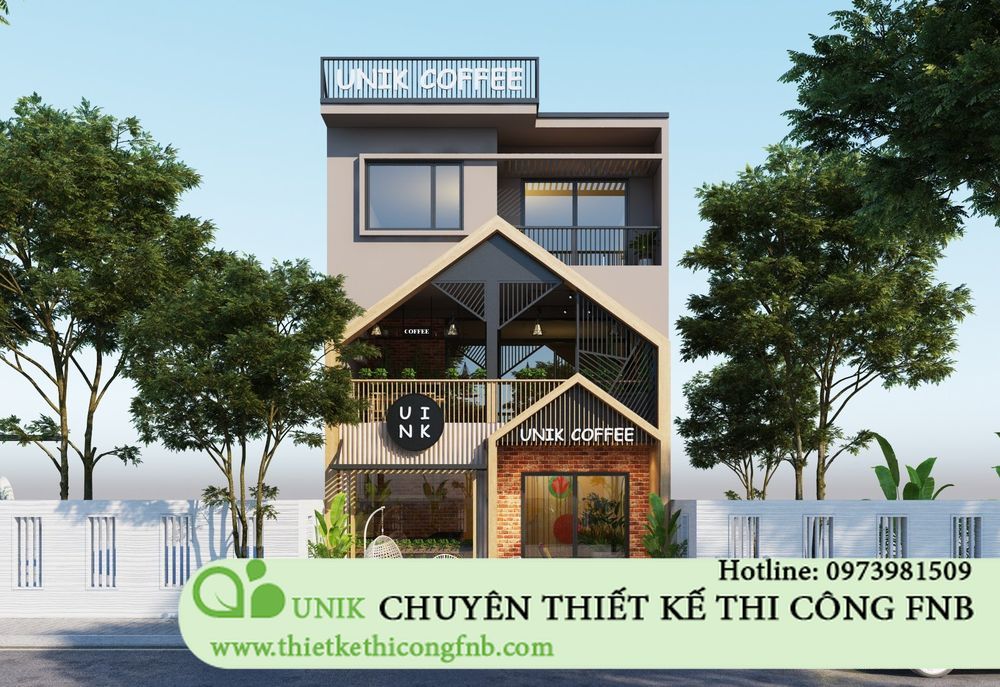 Trẻ trung hiện đại cá tính với những đường cong cafe sân vườn ecopark