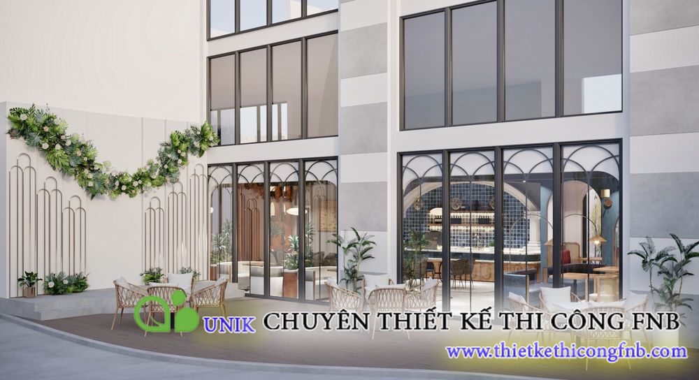 Trẻ trung hiện đại cá tính với những đường cong cafe sân vườn ecopark